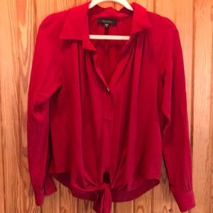 Karen Kane red blouse